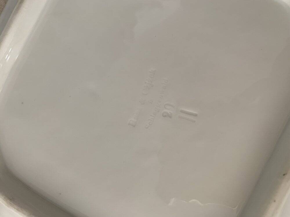 White porcelain bowl by Haas & Czjzek, octagonal rim, 1960s