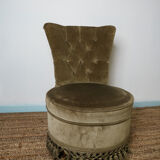 Vintage armchair in green color