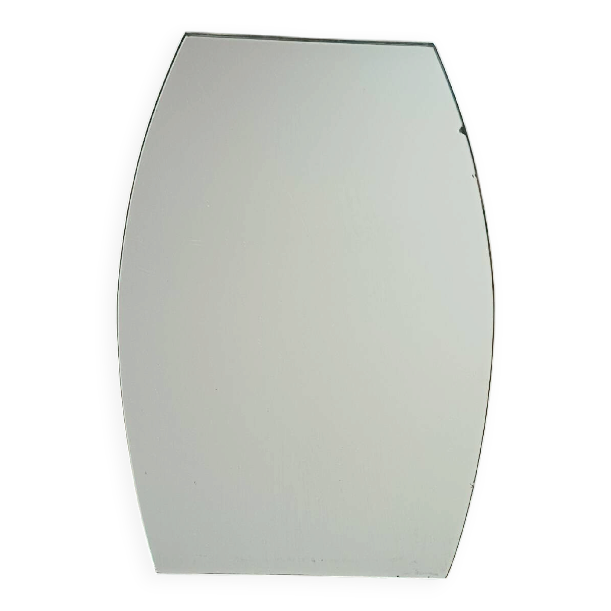 Velvet-backed tabletop mirror