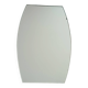 Velvet-backed tabletop mirror