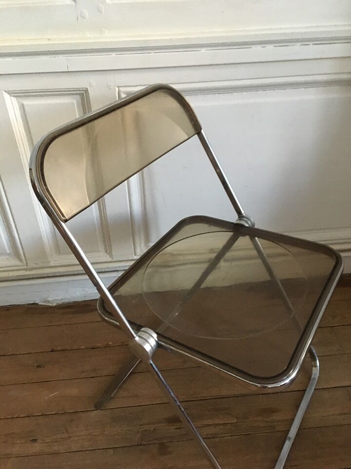 Set of Plia chairs by Giancarlo Piretti for Castelli