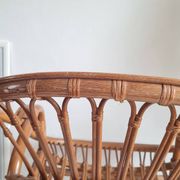 Paire de fauteuils en rotin vintage circa années 70