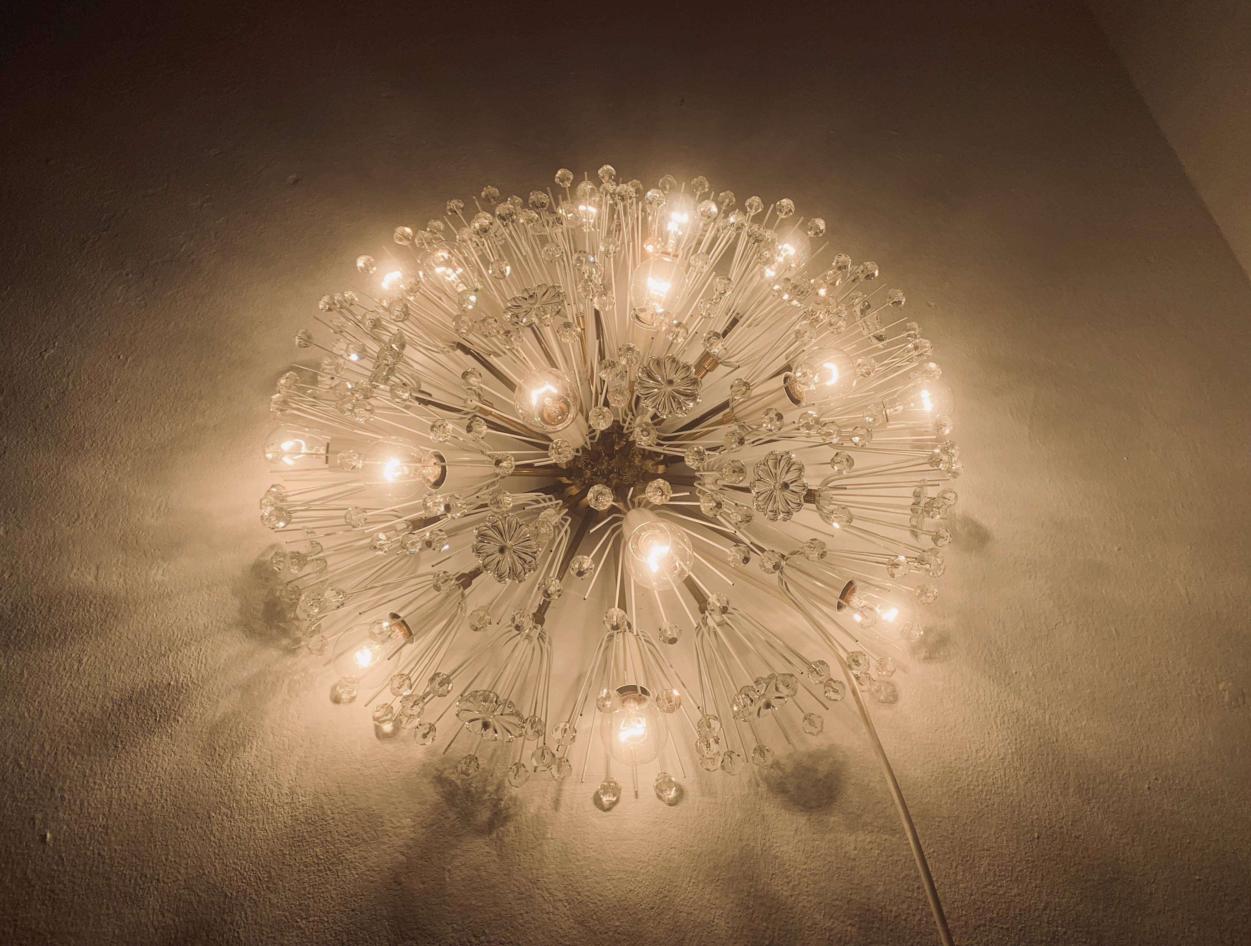 XXL Austrian Dandelion Wall or Ceiling Lamp by Emil Stejnar for Rupert Niko