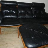 Eric Merthen 3-seater sofa with ottoman, Sweden 1960s