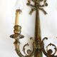 Pair of wall sconces in gilded bronze, Louis XVI style.