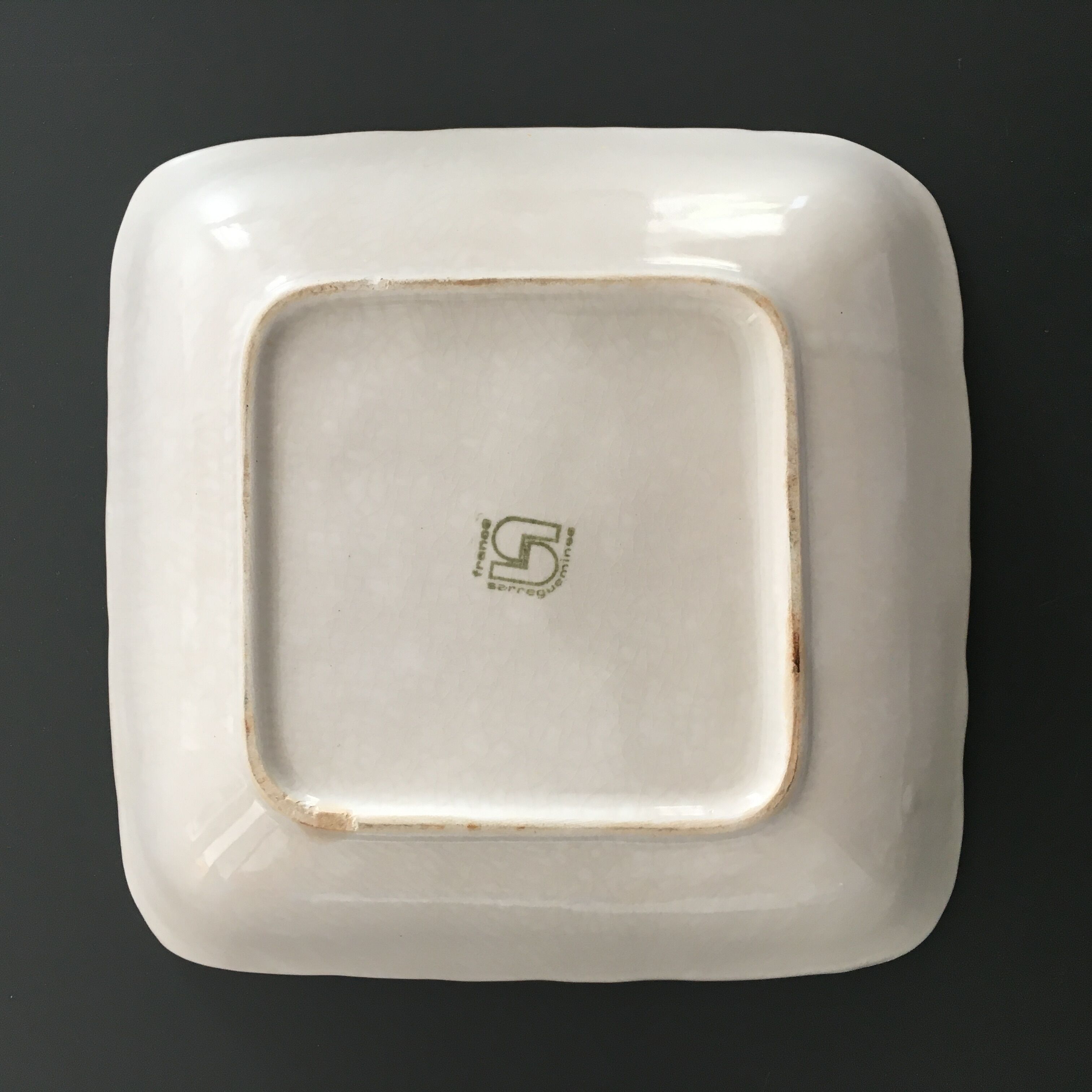 Sarreguemines square hollow dish