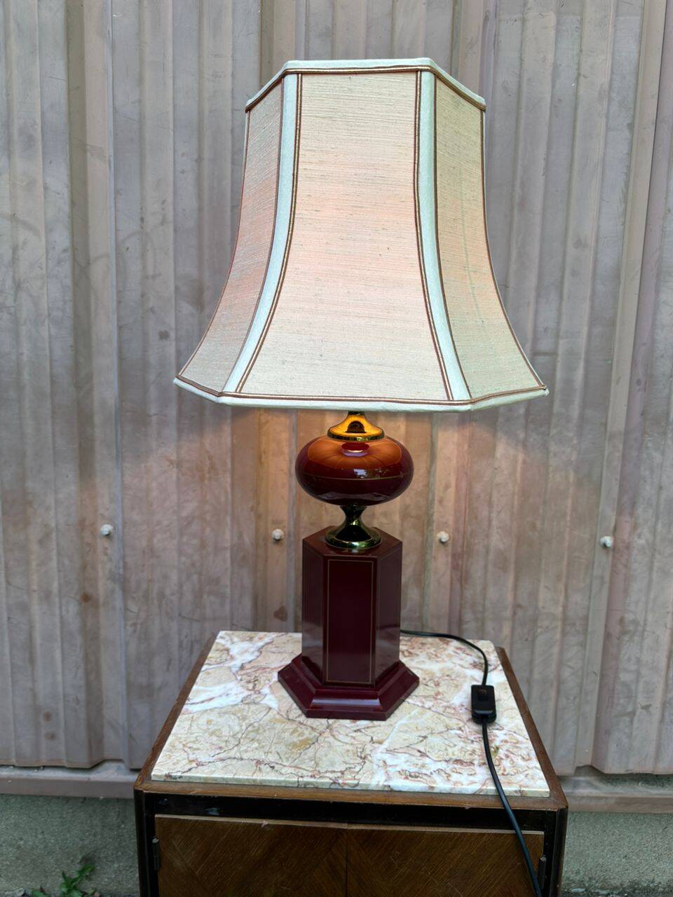 Table lamp by Maison le Dauphine Recency bordeaux 1970