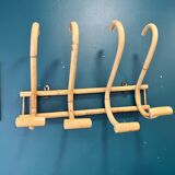 Rattan coat rack