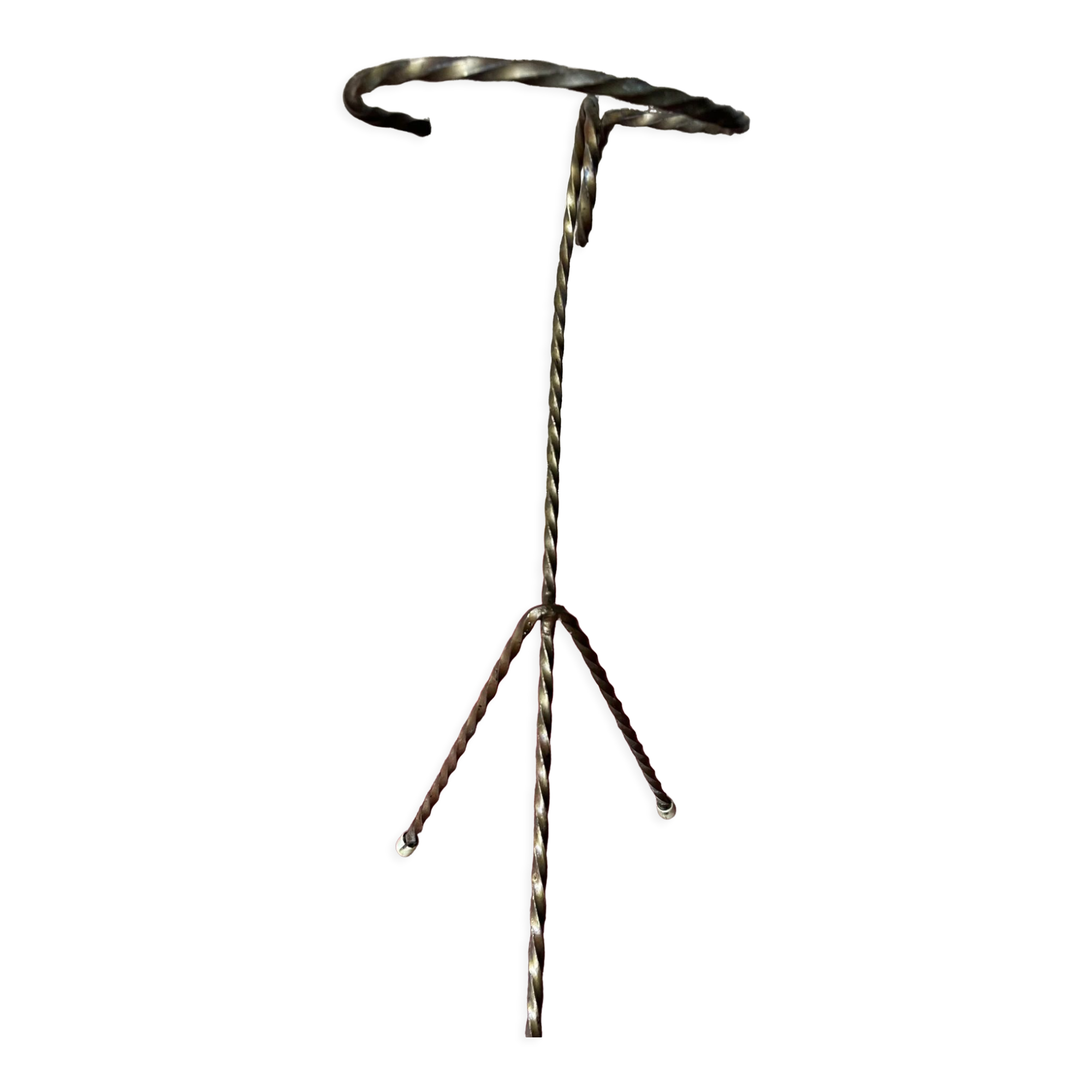 Vintage twisted iron pot holder