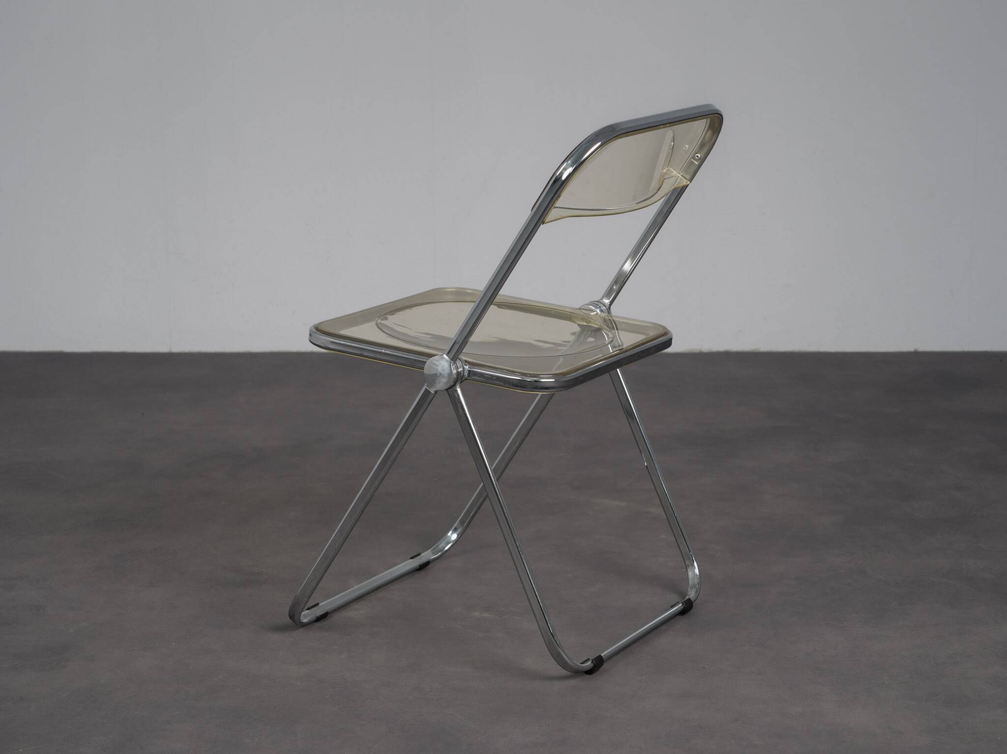 Pair of Plia folding chairs by Giancarlo Piretti for Castelli, Italy, 1970s