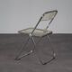 Pair of Plia folding chairs by Giancarlo Piretti for Castelli, Italy, 1970s