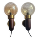 Set of Two Midcentury Wall Lamps, Denmark, 1970s