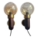 Set of Two Midcentury Wall Lamps, Denmark, 1970s