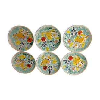 12 Valauris dessert plates