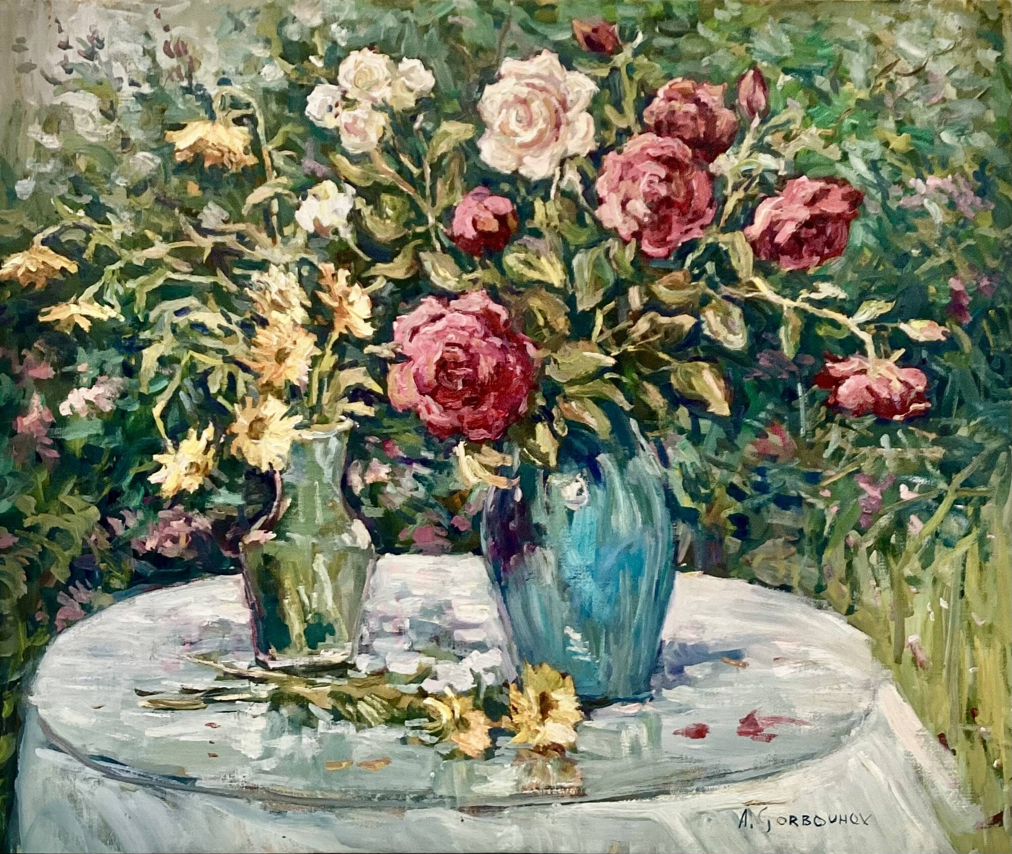 Signed painting Oil on canvas dimensions: height -50cm- width -60 cm-