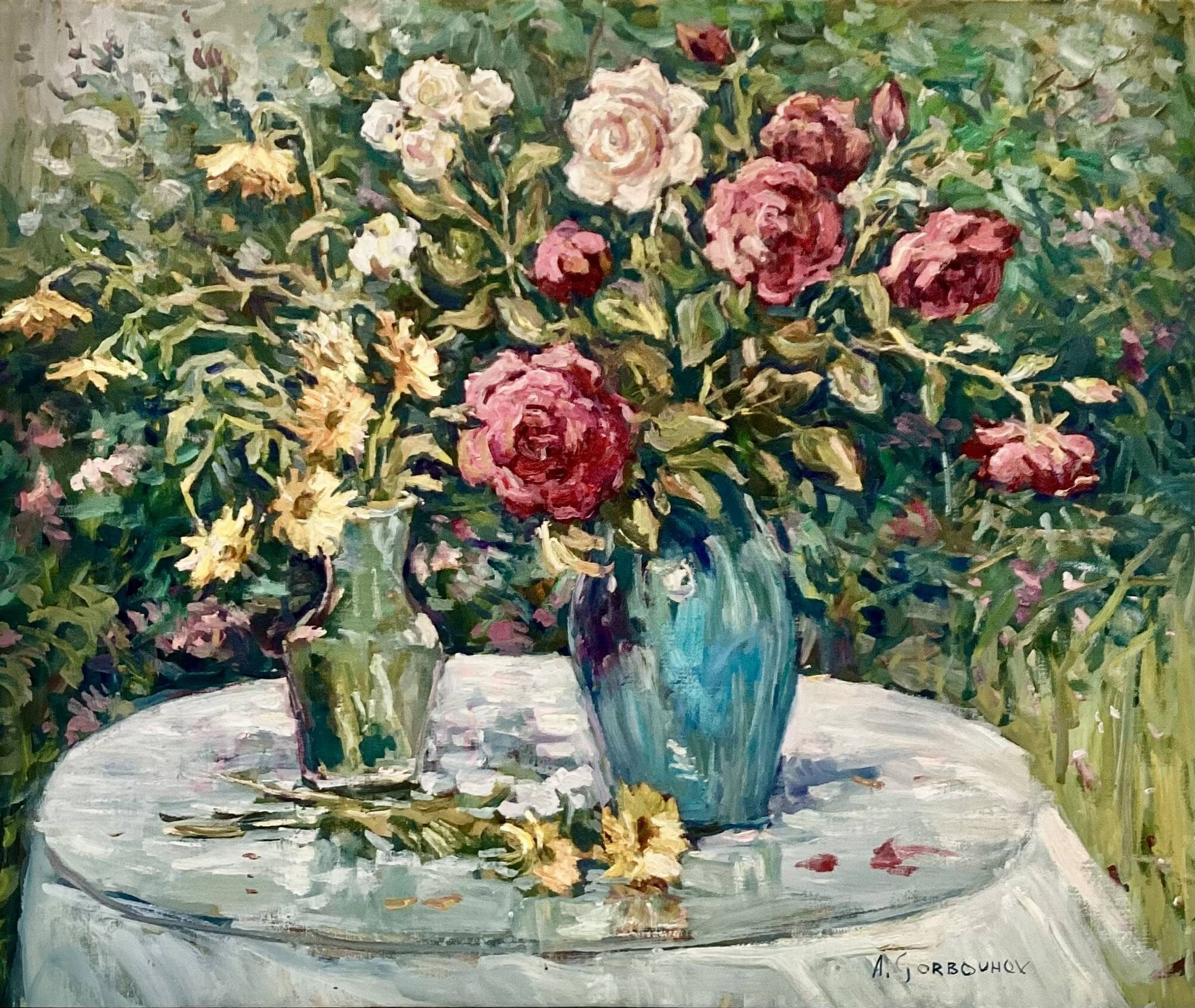 Signed painting Oil on canvas dimensions: height -50cm- width -60 cm-