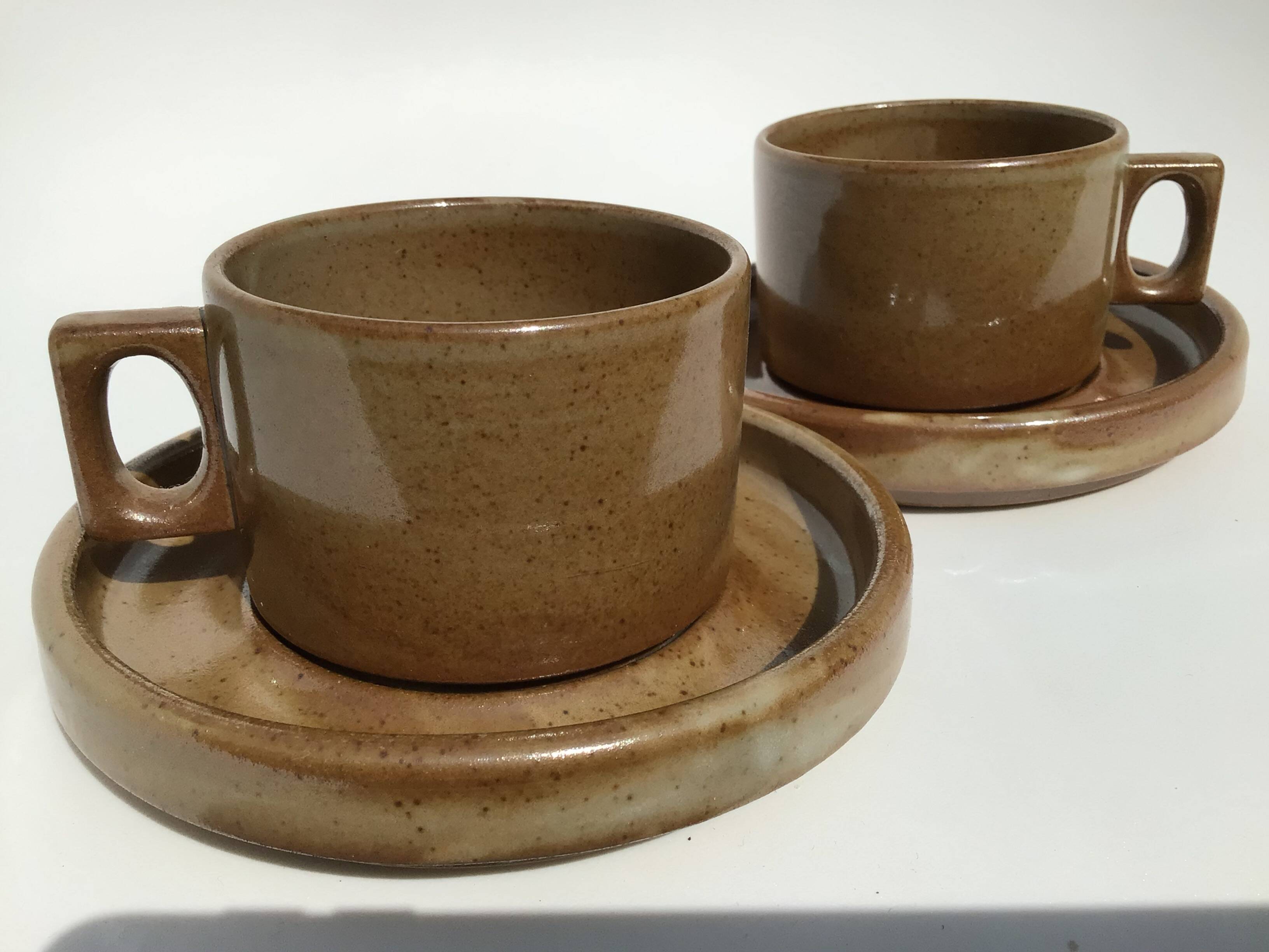 2 Brenne Stoneware Coffee Cups