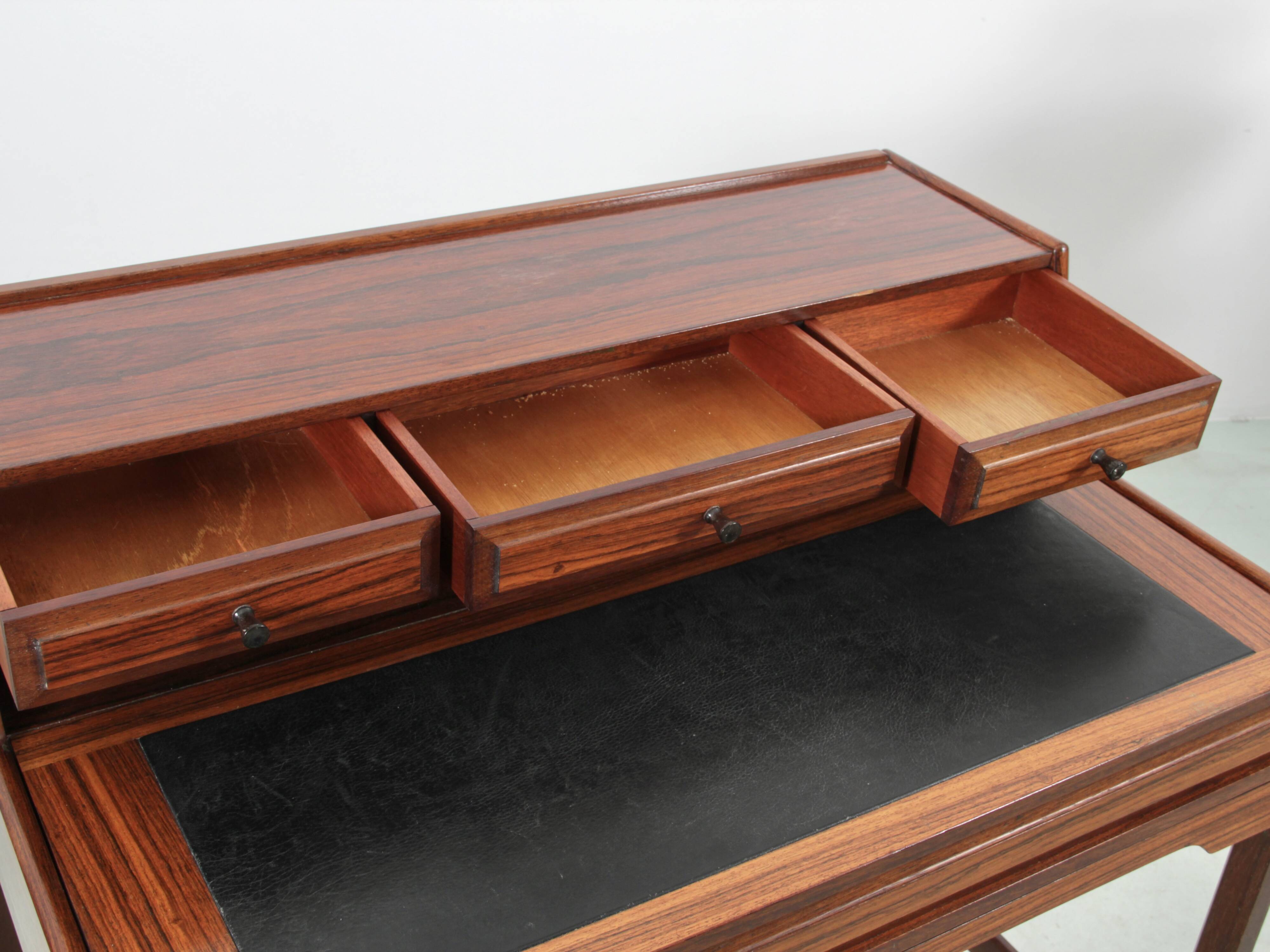 Bureau à gradin scandinave en palissandre de Rio