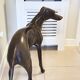 Monumental Bronze Statue of an Italian Greyhound / Whippet – Large Antique Sculpture Representing a Dog