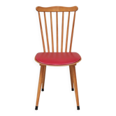 Chaise Baumann Menuet skai rouge 1960