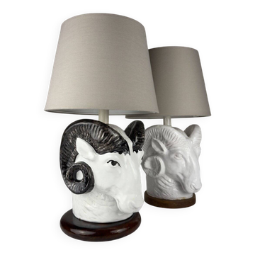 Lampes de table italiennes, années 1970