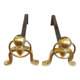 Brass chenets