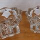 2 vintage crystal candle holders from Reims, France