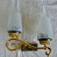Paire de lampes d'applique double vintage 1950-60
