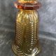 2 moulded pressed glass vases