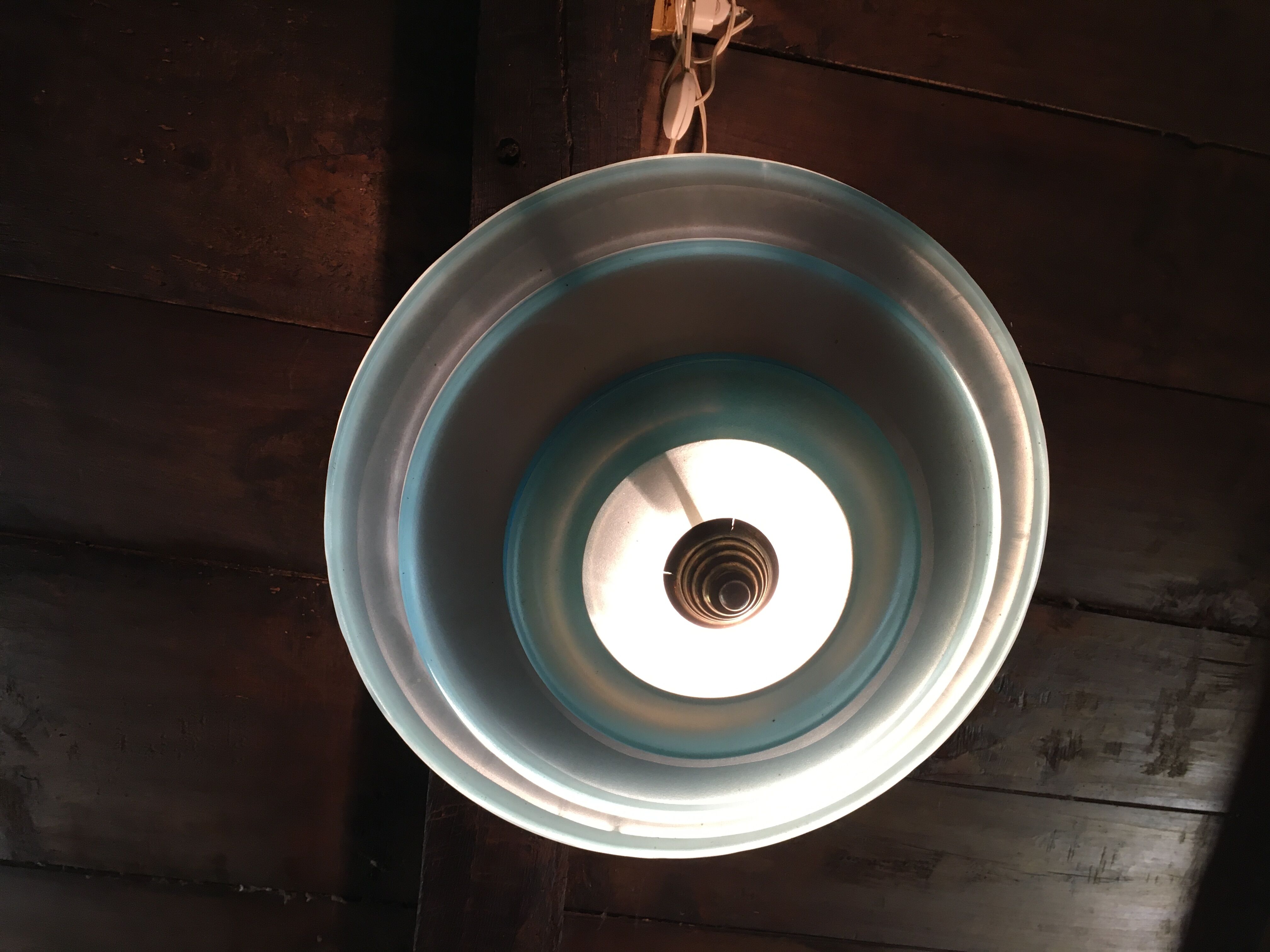 Art Deco pendant lamp in glass period 1930 1940