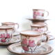 Set de 6 tasses et sous tasses Niderviller, vintage