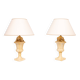 Lampes de table en céramique avec des motifs de fruits, urnes classiques grecques, années 1970, Italie.