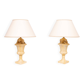Fruit Ceramic Classical Greek Urn Table lamps 1970s Italy
