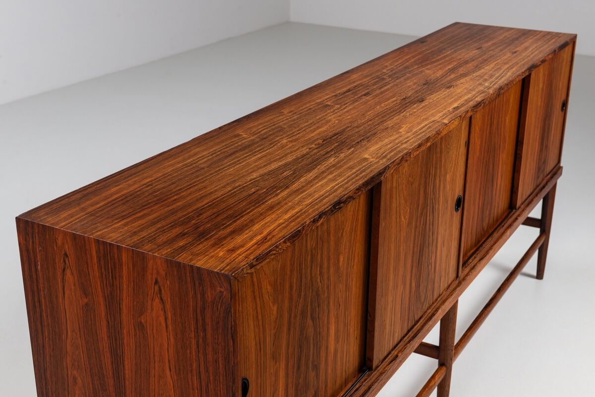 Unusual highboard or sideboard in rosewood Denmark 1967