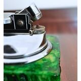 Vintage Green Alabaster Romano Bianchi Table Lighter