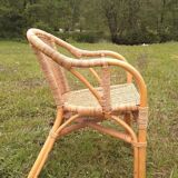 Vintage rattan armchair