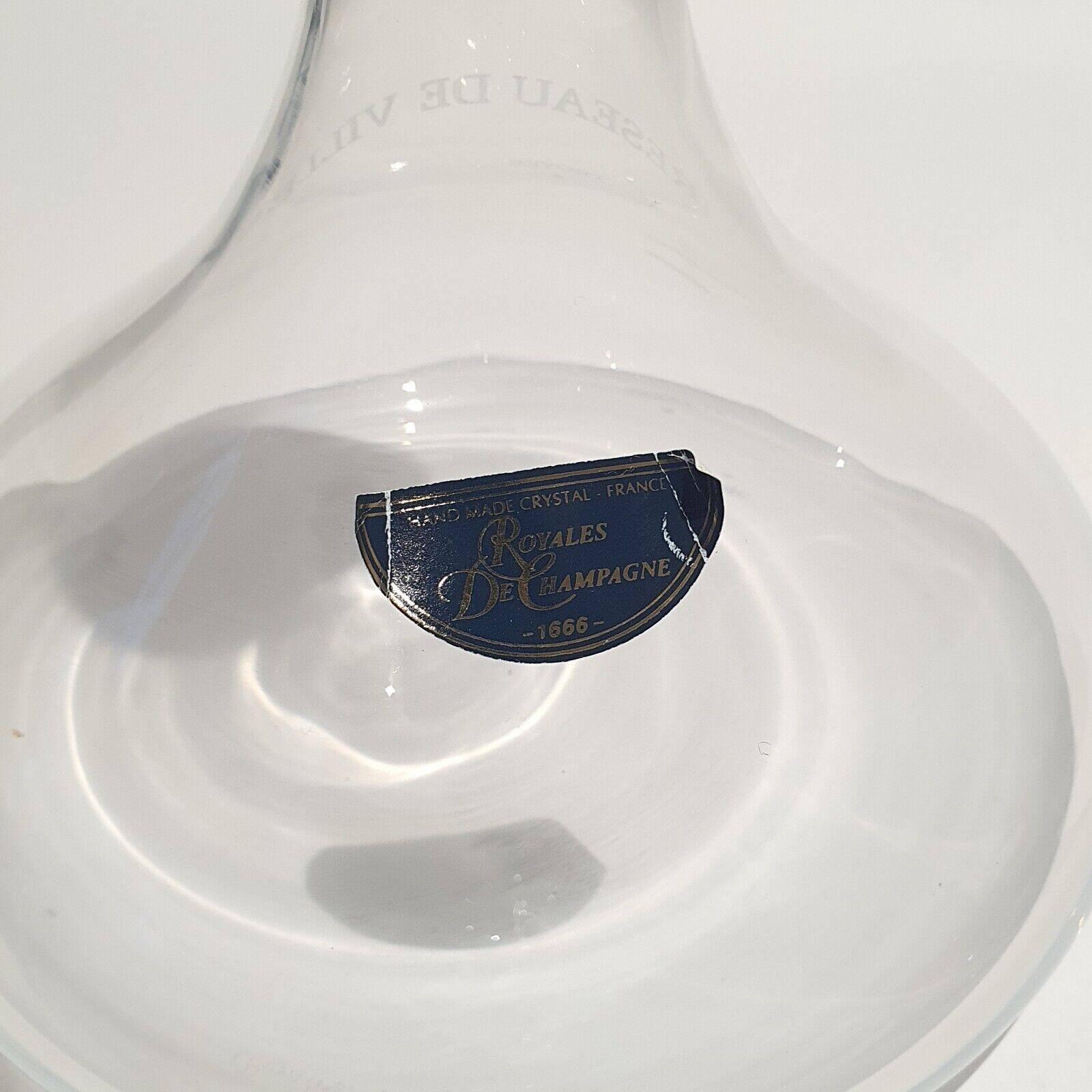 Crystal decanter carafe royales de champagne réseau de villes sens troyes ...