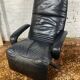 Jori black leather relax armchair from the 80s