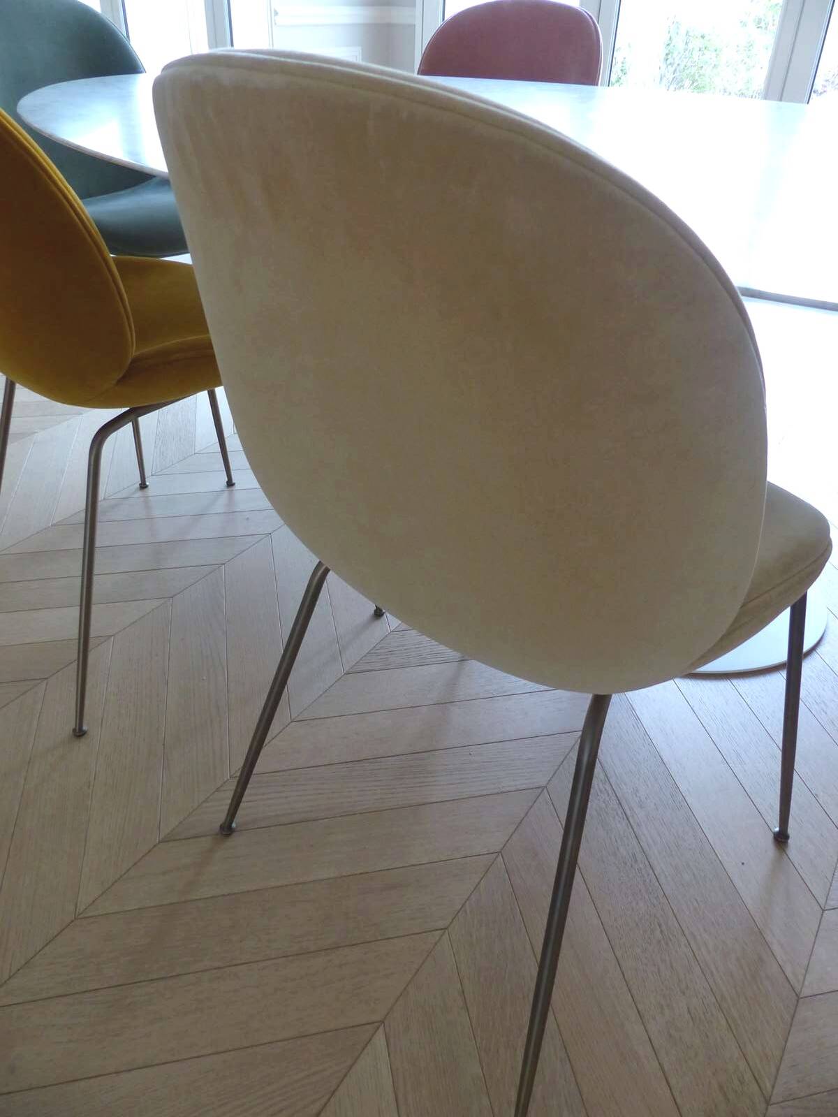 Set of 8 "Beetle Dining Chairs" by GUBI designed by GamFratesi