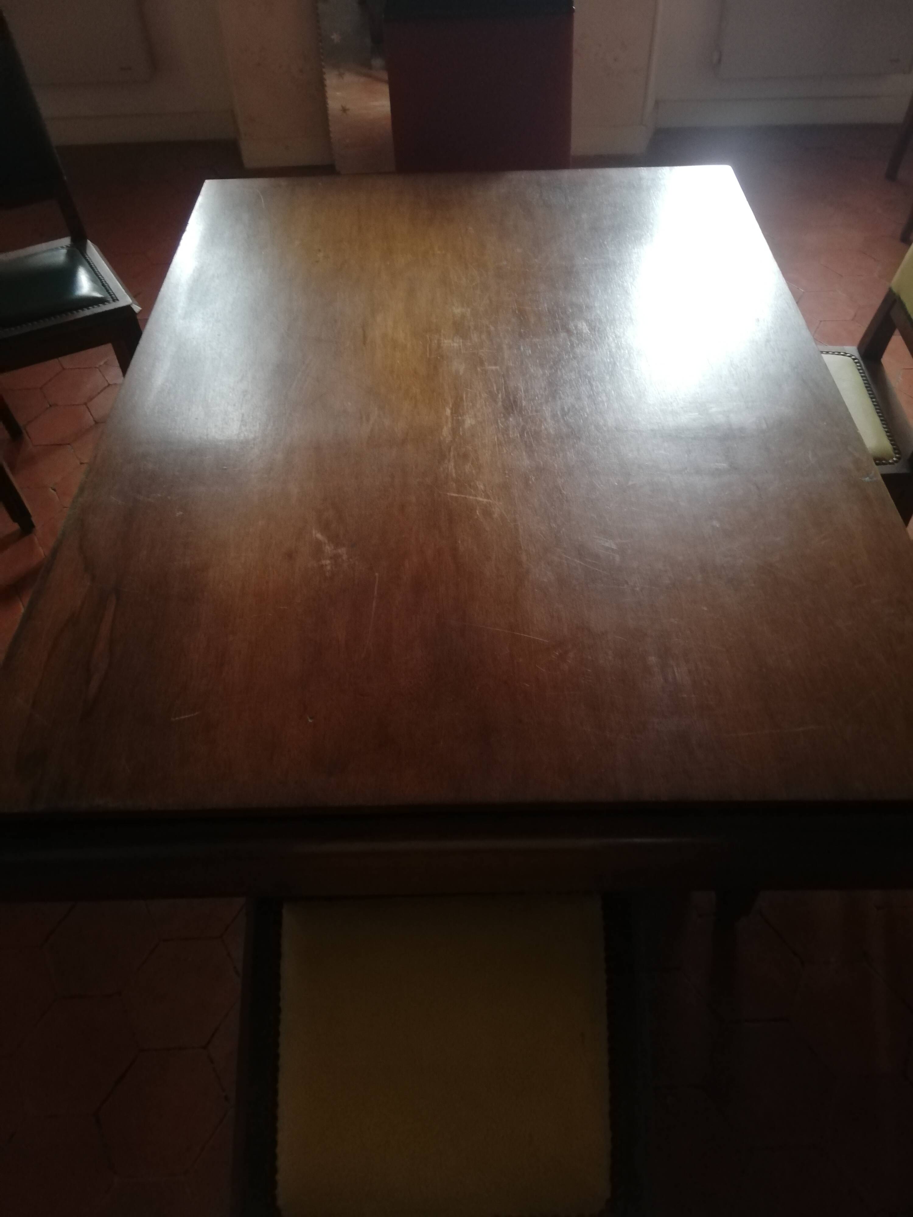 Art deco style dining room table and 6 chairs