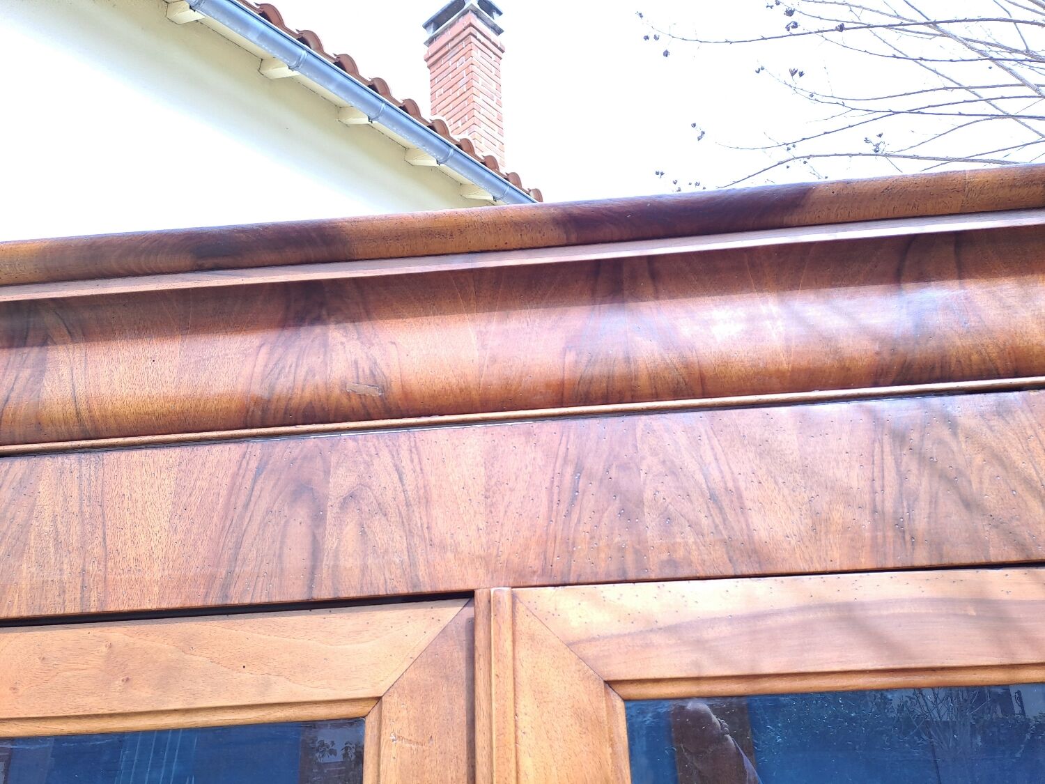 Louis Philippe blond walnut bookcase