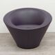 Girola armchair from Tacchini in purple leather