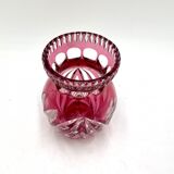 Crystal pink vase, Poland, 1960s