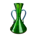 Vase en verre coloris vert année 50