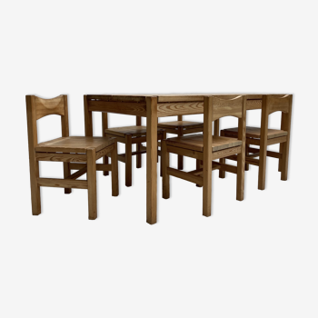 Dining set by Ilmar Tapiovaara for Laukaan Puu Finnland