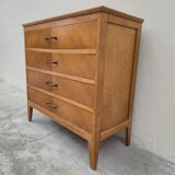 Vintage chest of drawers with compass feet and 4 drawers, 1950s