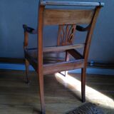 Fauteuil paillé de style directoire