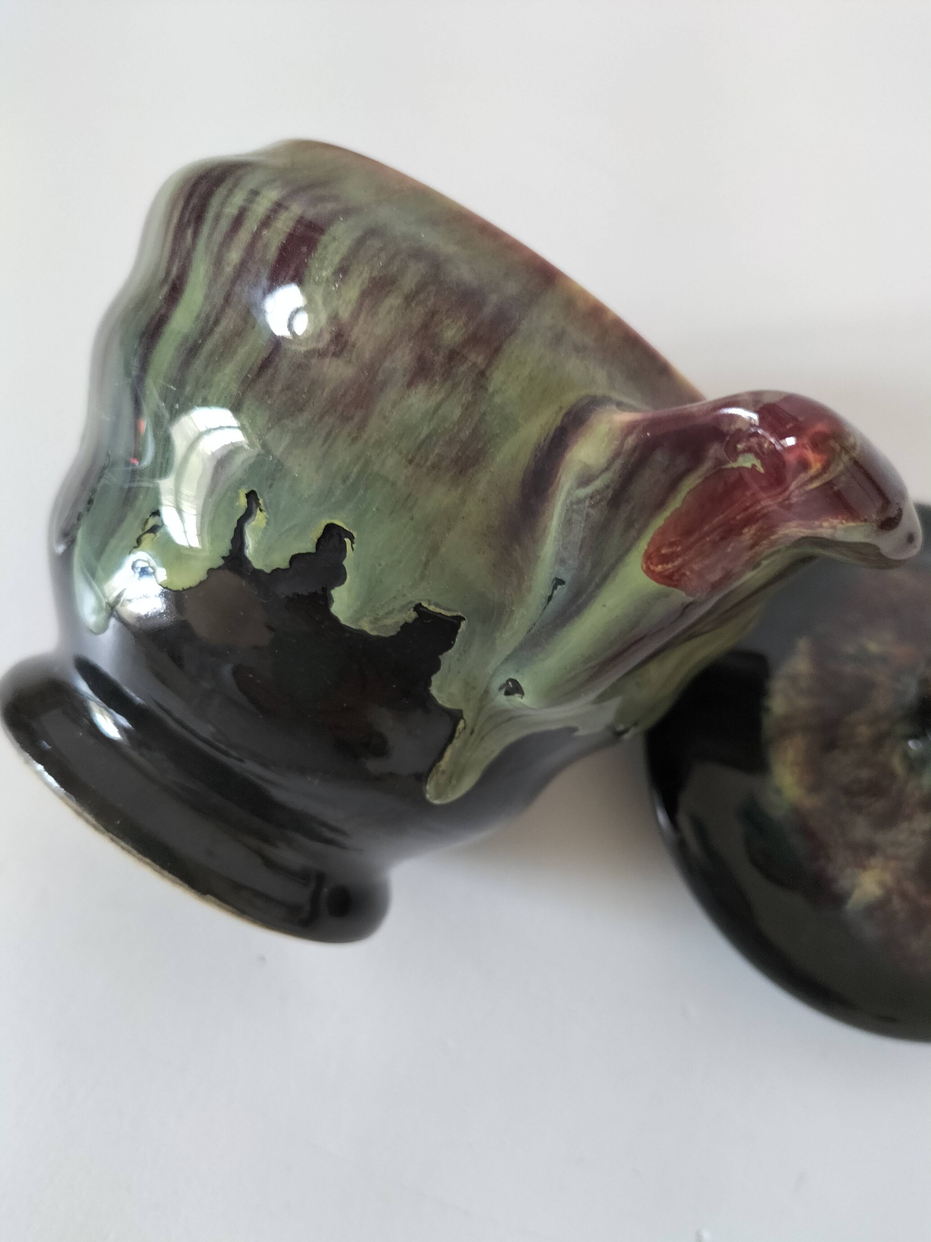 Sucrier en grès flammé – Poterie Petit Massé, Morvan
