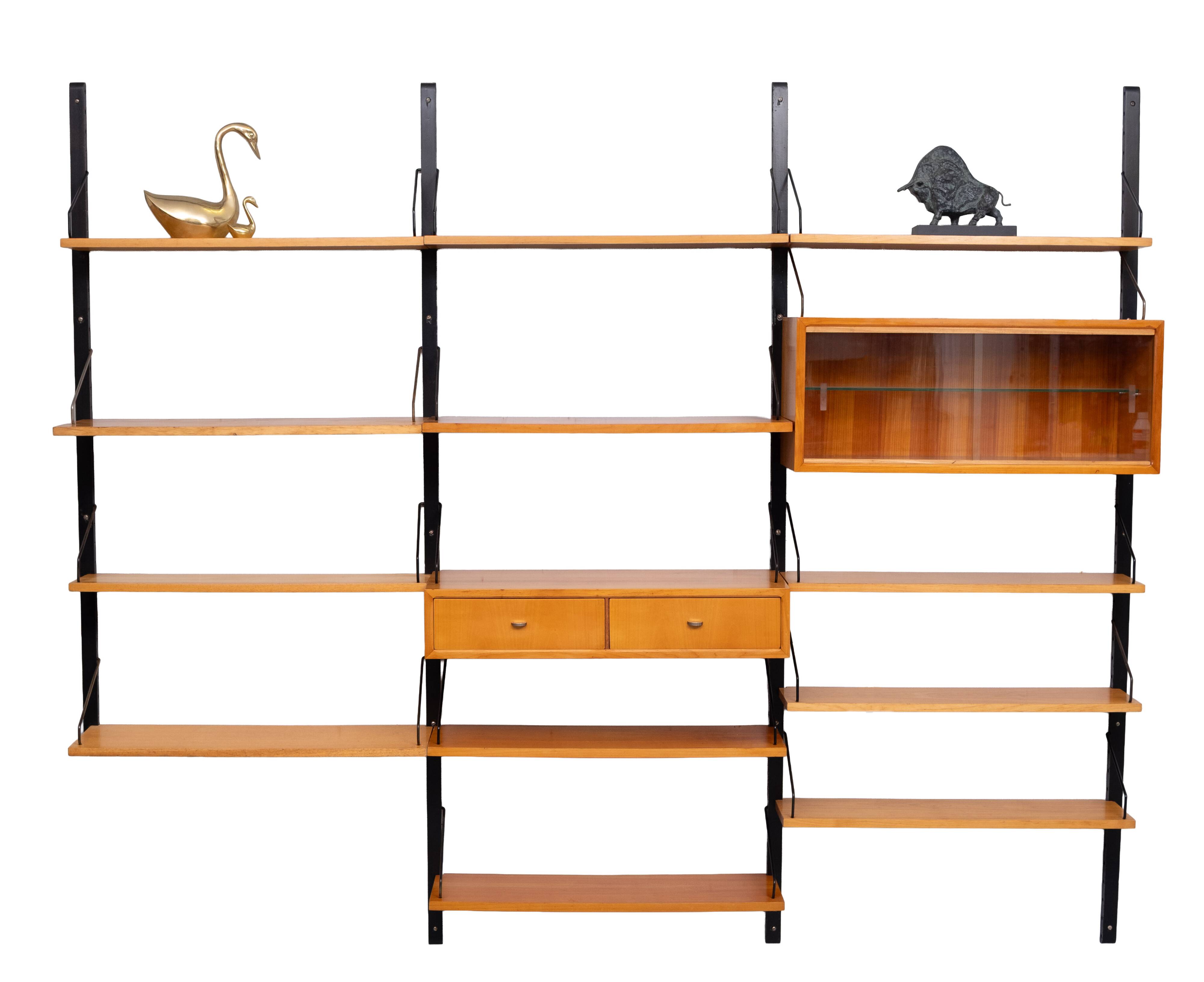 Poul Cadovius hanging Royal Wall System 1950s Denmark