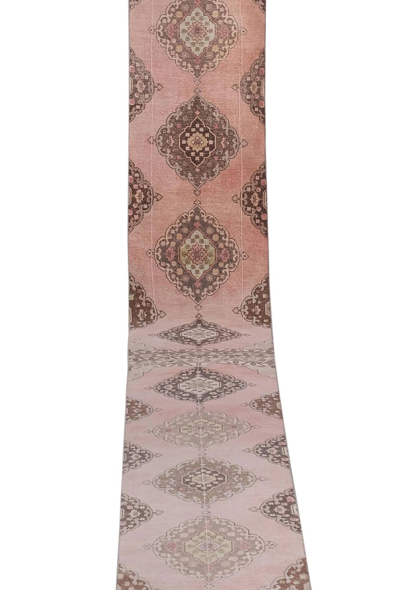 Vintage Turkish hallway rug 86x760 cm